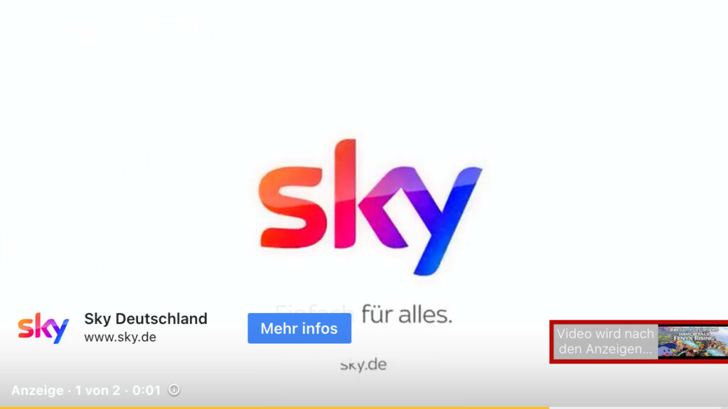 YouTube Werbung schalten Anzeigenformat überspringbar